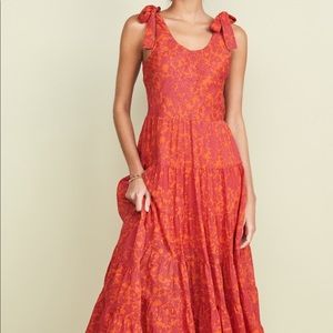 Free People Kika Printed Midi Dress